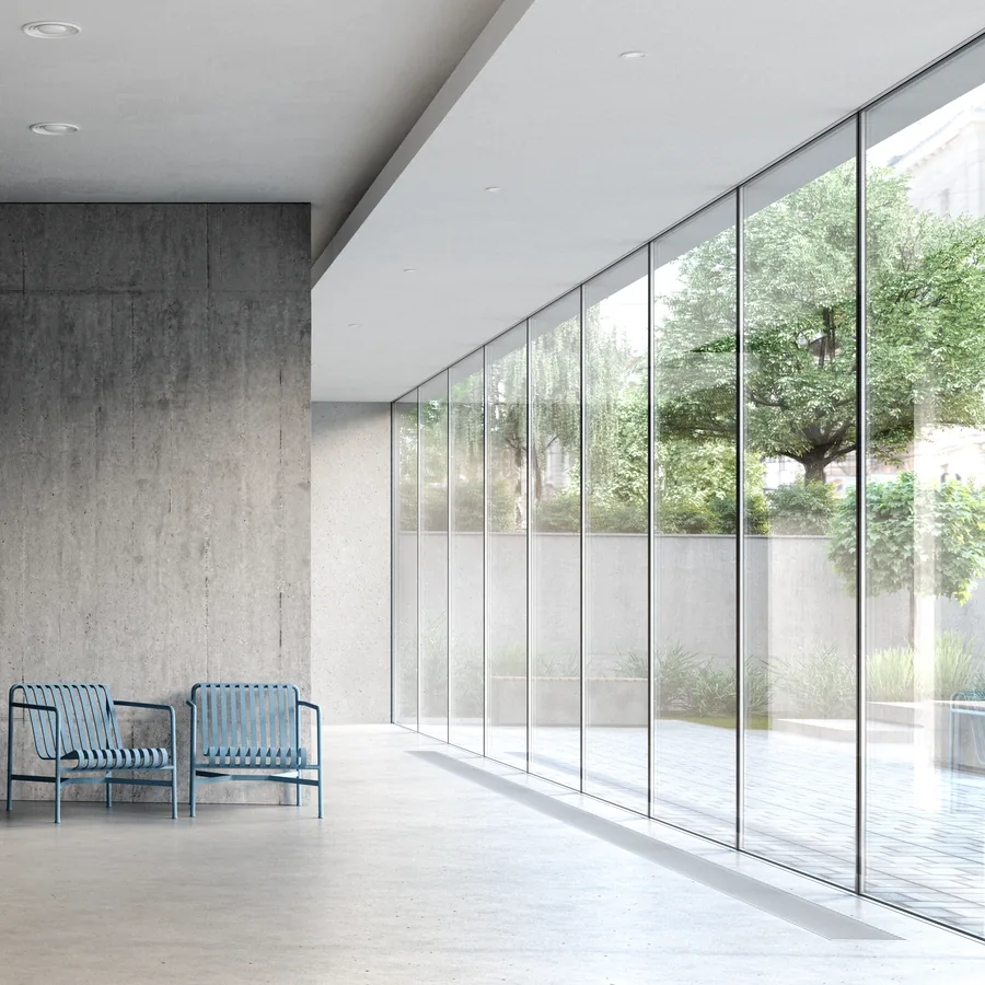 Frameless facades